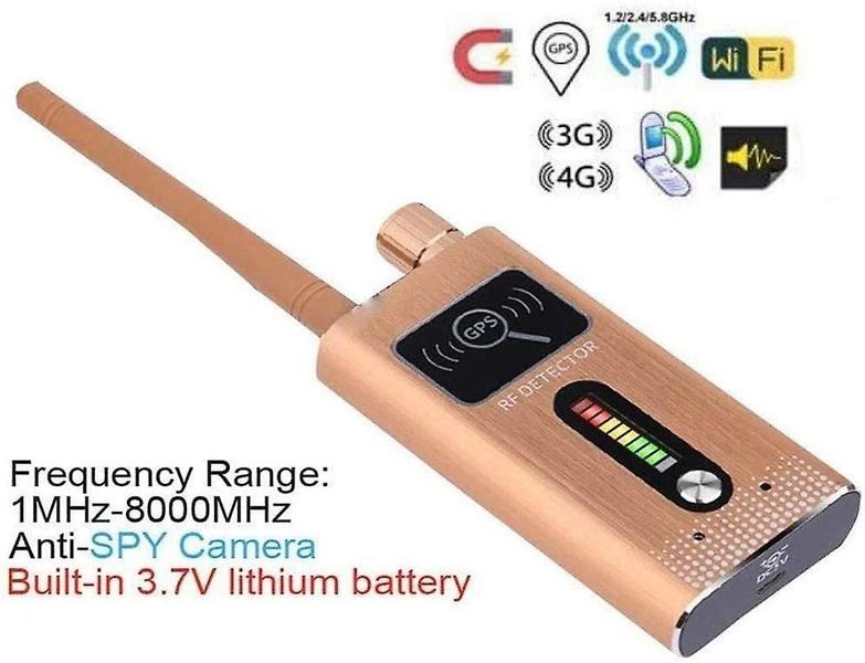 Imagem de Detector de espiões, detector de insetos anti-espião GPS Câmera RF Câmera GPS Detector de sinal GPS Rastreador de segurança Detector de Controle de Frequência De Segurança Detector de Varredura (preto)