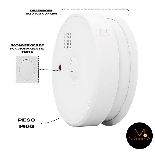 Imagem de Detector De Fumaça Autônomo Para Casa Sala Quarto Segurimax