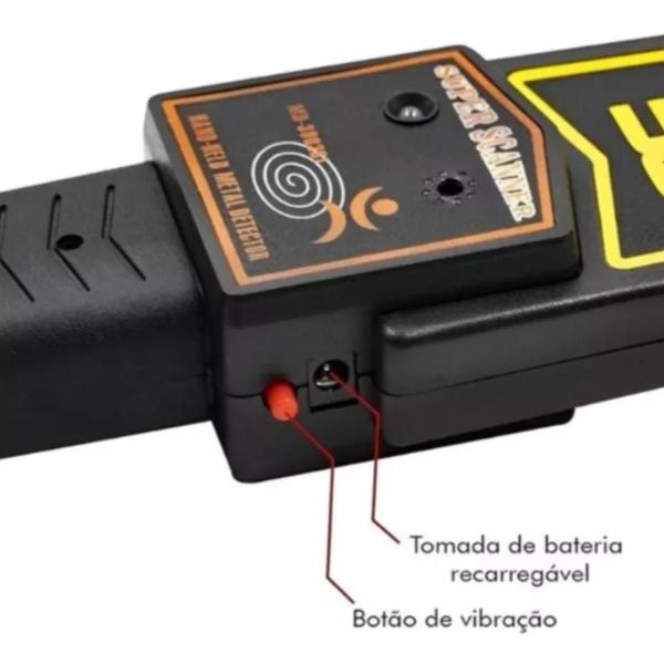 Imagem de Detector De Metais Manual Portátil Multifrequência 6cm Preto