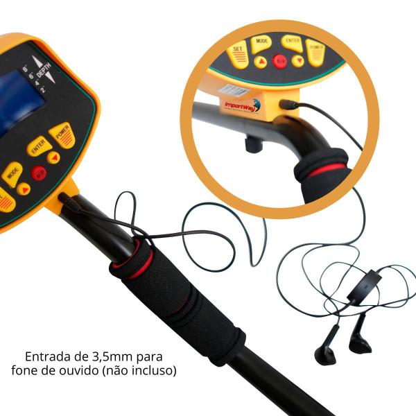Imagem de Detector de Metais Profissional com Tela LCD até 1,5 Metros de Profundidade Ouro Prata