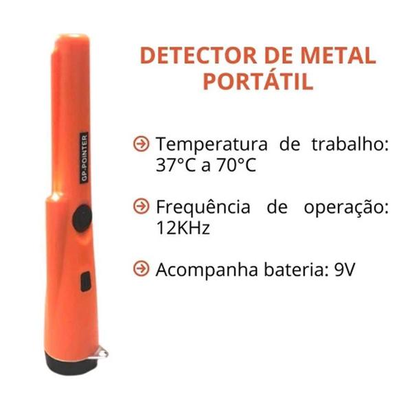 Imagem de Detector De Metal Portátil Importway 9v Gp-Pointer IWDM-005