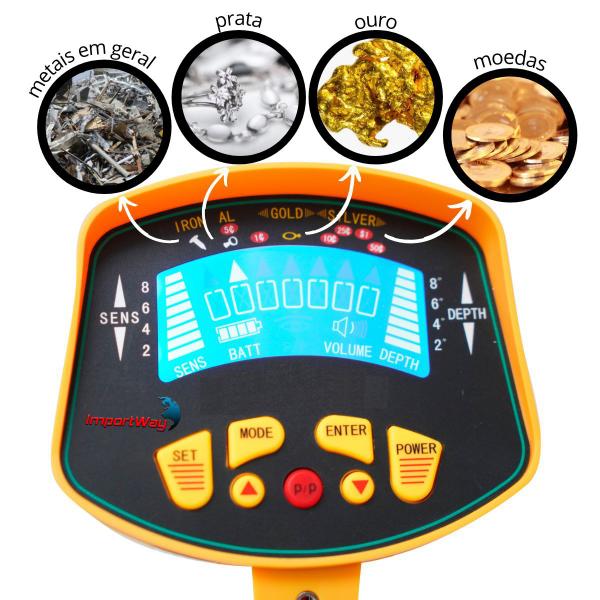 Imagem de Detector de metal profissional visor lcd com bateria leve