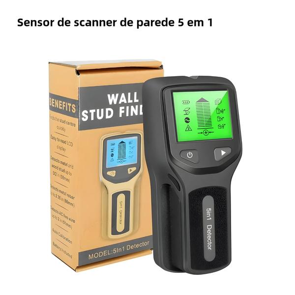 Imagem de Detector de Pinos Digital Portátil - Scanner para Madeira, Paredes, Fios CA, Metal e PVC