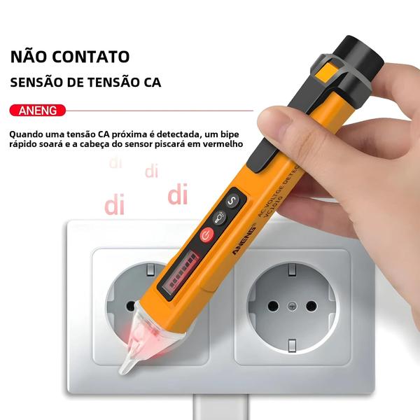 Imagem de Detector De Tensão Digital De Alta Faixa 12V a 1000V Testador Inteligente Medidor De Caneta Sensor