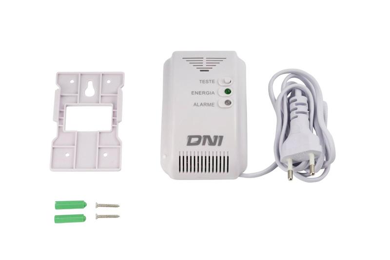Detector De Vazamento Gas Natural E Fuga Glp Com Sirene Alarme Bivolt 127/220v - DNI Imagem de Detector De Vazamento Gas Natural E Fuga Glp Com Sirene Alarme Bivolt 127/220v