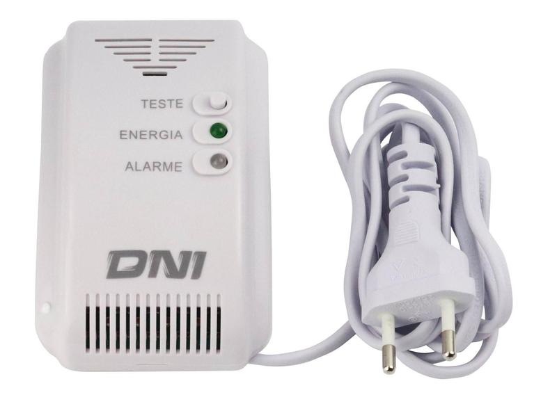 Detector De Vazamento Gas Natural E Fuga Glp Com Sirene Alarme Bivolt 127/220v - DNI Imagem de Detector De Vazamento Gas Natural E Fuga Glp Com Sirene Alarme Bivolt 127/220v