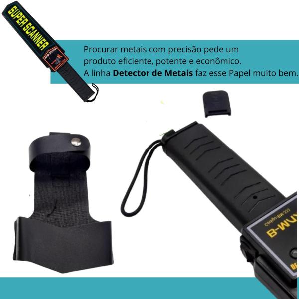 Imagem de Detector Metais Scanner Portátil Vibração Profissional Manual Alta Precisão