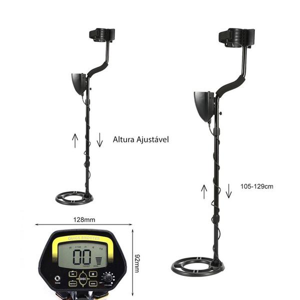 Imagem de Detector Metal Achar Ouro Prata Cobre Ferro Profissional Automático Painel Digital