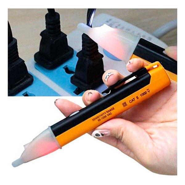 Detector Tensao Caneta energia LED corrente Medidor Sonoro Eletricidade Luminoso Ferramentas - AB MIDIA Imagem de Detector Tensao Caneta energia LED corrente Medidor Sonoro Eletricidade Luminoso Ferramentas