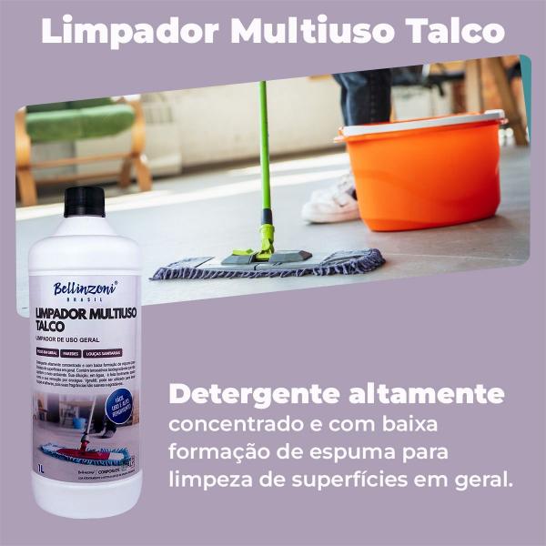 Detergente Concentrado Talco Limpador Multiuso Bellinzoni 1l Imagem de Detergente Concentrado Talco Limpador Multiuso Bellinzoni 1l