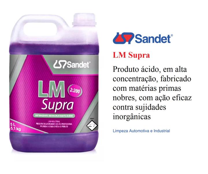 Imagem de Detergente Desincrustante Lm Supra 5 Litros Sandet