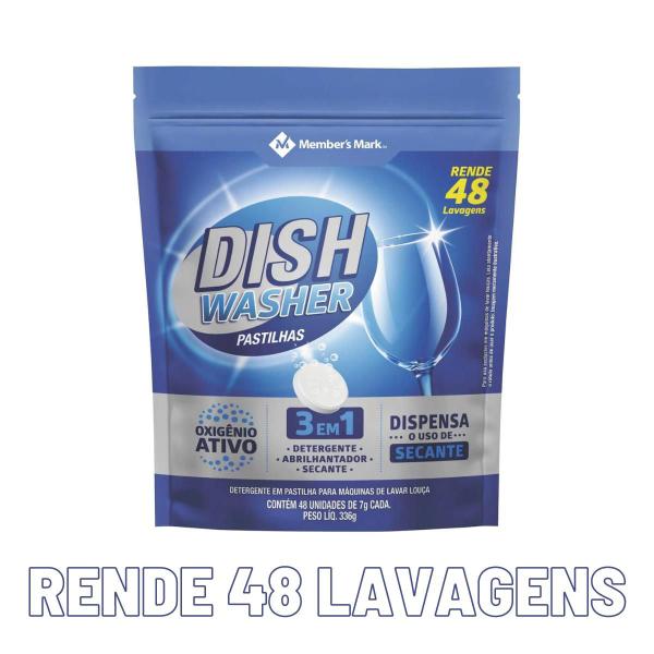 Imagem de Detergente em Pastilhas Members Mark Dish Washer 48 Unidades  Ação 3 em 1