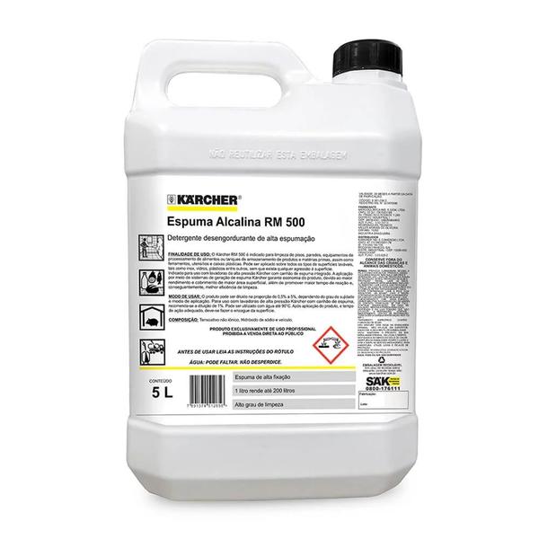 Imagem de Detergente Espuma Alcalina RM 500 Karcher 5Lts Rende 200Lts