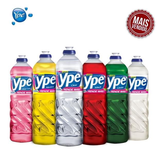 Imagem de Detergente Lava Louças Ypê Coco Toque Suave 500ml Kit 24