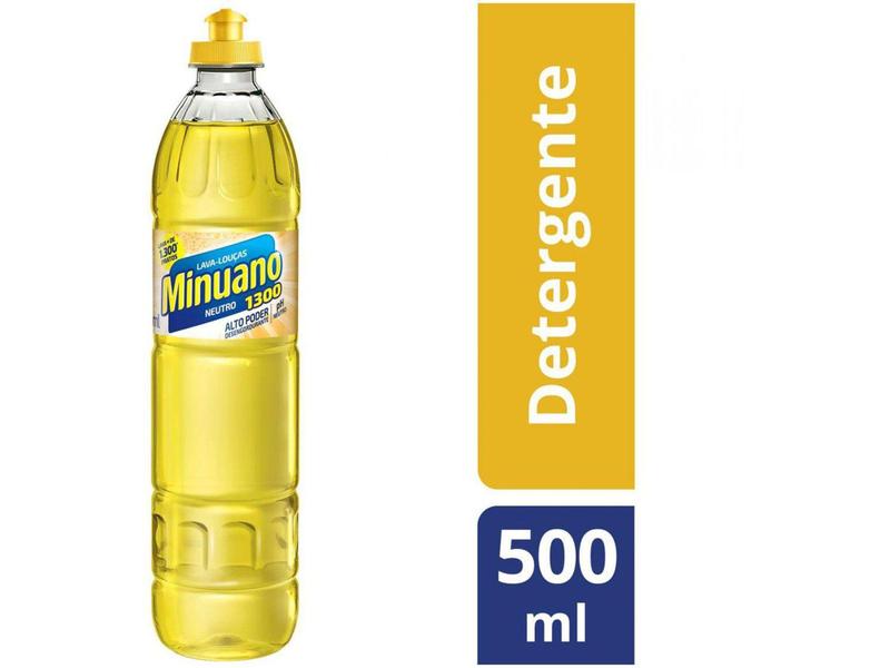 Imagem de Detergente Líquido Lava-Louças Minuano Neutro  - 1300 500ml