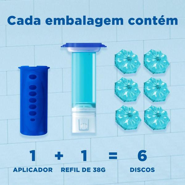 Imagem de Detergente Sanitário Pato Gel Adesivo com Aplicador Marine 38g