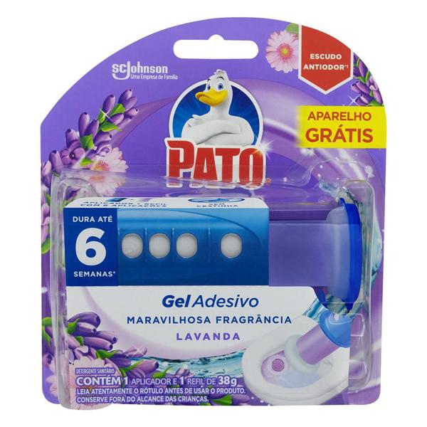 Imagem de Detergente Sanitário Pato Gel Adesivo Lavanda com Aplicador 38g