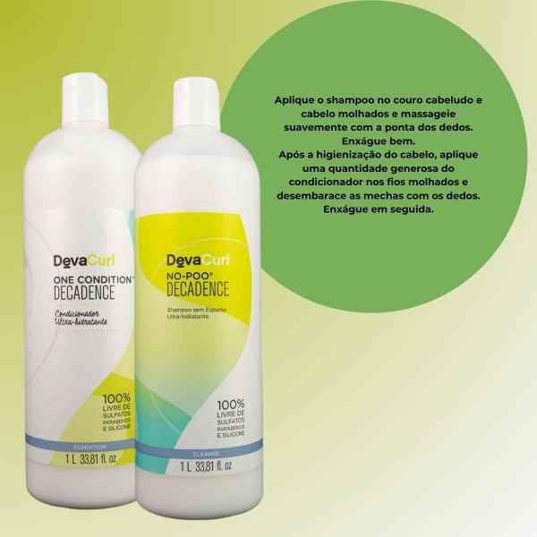 Imagem de DevaCurl No-Poo Decadence Kit Shampoo e Condicionador 1L