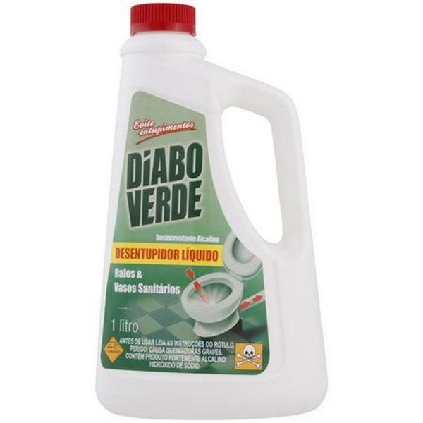 Diabo Verde desentupido LIQUIDO , 1-L,para vasos e pias e ralos Imagem de Diabo Verde desentupido LIQUIDO , 1-L,para vasos e pias e ralos