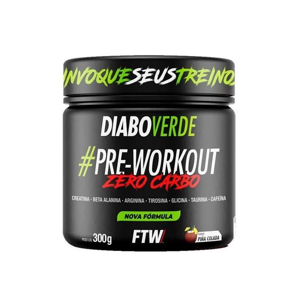 Imagem de Diabo Verde Pre-Workout Zero Carb (300g) - Sabor: Piña Colada