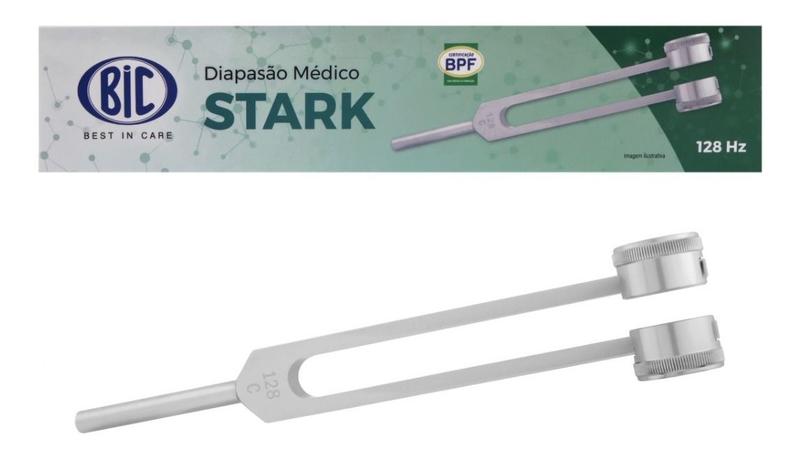 Imagem de Diapasão Médico Stark Em Alumínio Bic 128 Cps Com Fixador