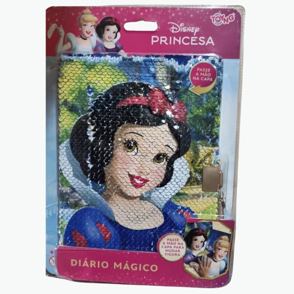 Imagem de Diário Com Capa Magica Princesas Disney Menina Rosa Toyng