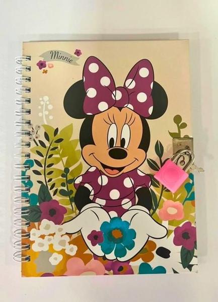 Diario Infantil Caderno com Cadeado Disney Princesas Mickey Stitch Minnie Ariel Sereia 48FL Presente - MaisTem Imagem de Diario Infantil Caderno com Cadeado Disney Princesas Mickey Stitch Minnie Ariel Sereia 48FL Presente