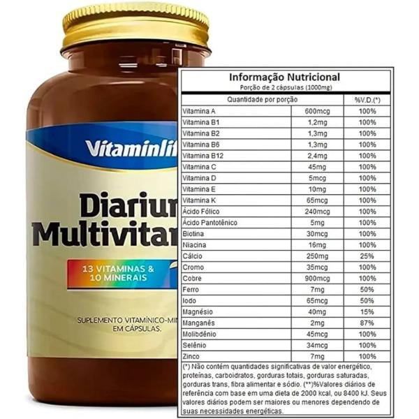 Imagem de Diarium Multivitaminico 120 Cápsulas VitaminLife