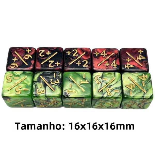 Imagem de Dice contadores Token Dice, D6 Dice compatível com acessórios do jogo de cartas, 10 pcs