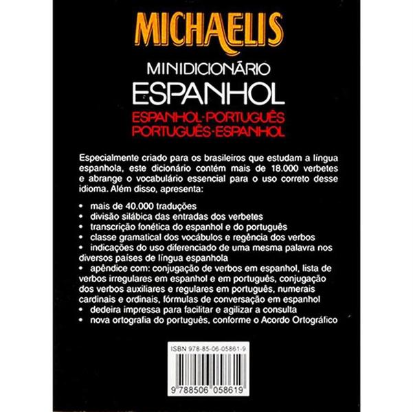 Imagem de Dicionário Escolar Espanhol Michaelis Melhoramentos