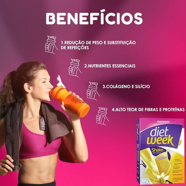 Imagem de Diet Week Shake Sabor Baunilha 360g Maxinutri