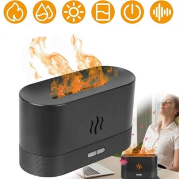 Imagem de Difusor Aromatizador Flame Umidificador Ar Óleos Essenciais ideal para relaxar