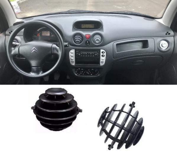 Imagem de DIFUSOR DE AR CITROEN - C3 2011 a 2013 - PRETO GLOBINHO DF801