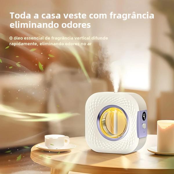 Imagem de Difusor de Aroma Inteligente com Carregamento USB e Display Digital - Purificador de Ar