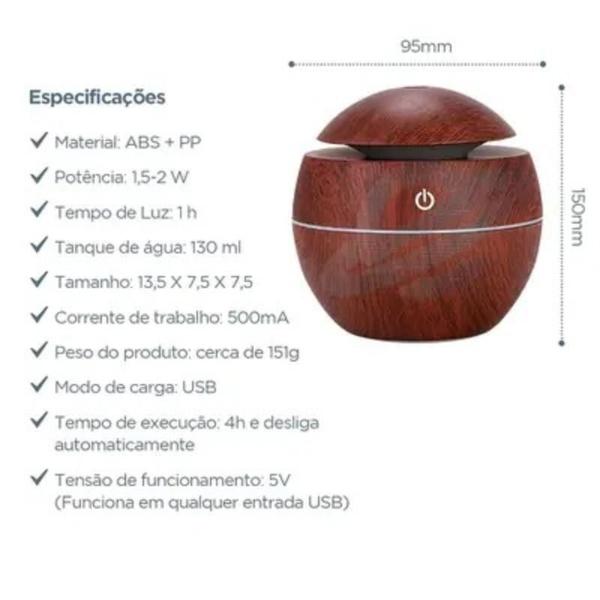 Imagem de Difusor De Aromas Elétrico Air Essencial Óleo Umidificador Aromatizador De Ambiente - Difusor De Ar Purificador Elétrico