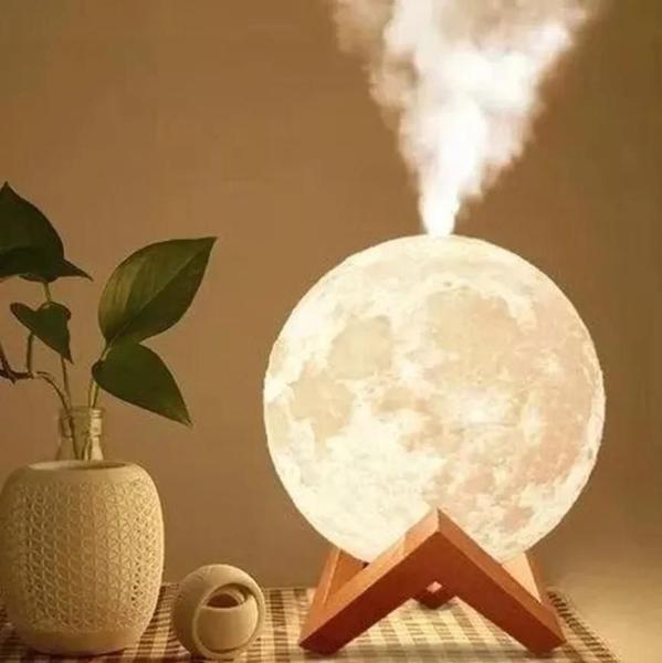 Imagem de Difusor E Aromatizador Eletrico Luminária Lua 3d 