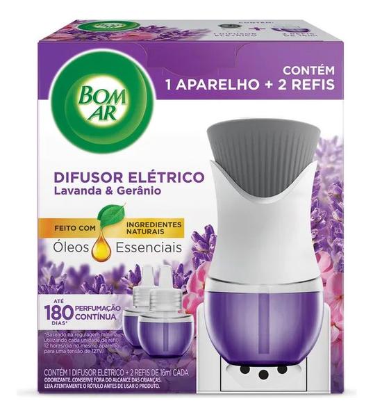 Imagem de Difusor Elétrico Bom Ar Lavanda E Gerânio Com 2 Refis