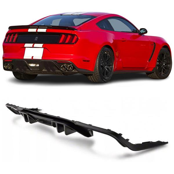 Imagem de Difusor Para-Choque Ford Mustang March One Duplo Black Piano