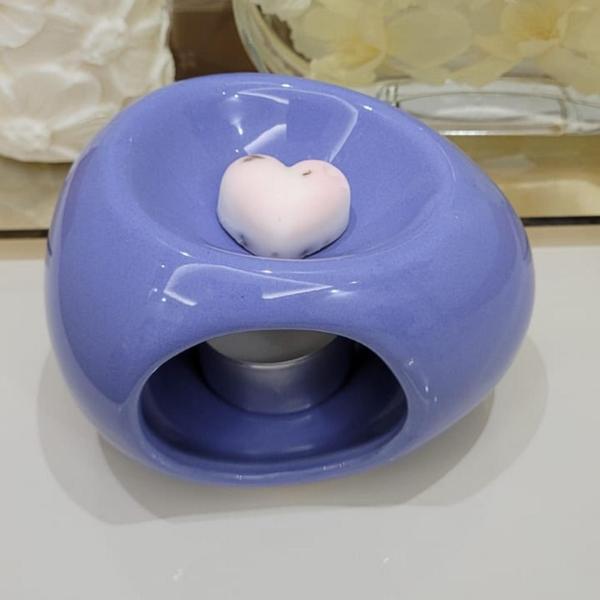 Imagem de Difusor Rechaud Cerâmica Oval Moderno Para Óleos Essenciais e Wax Melts Azul