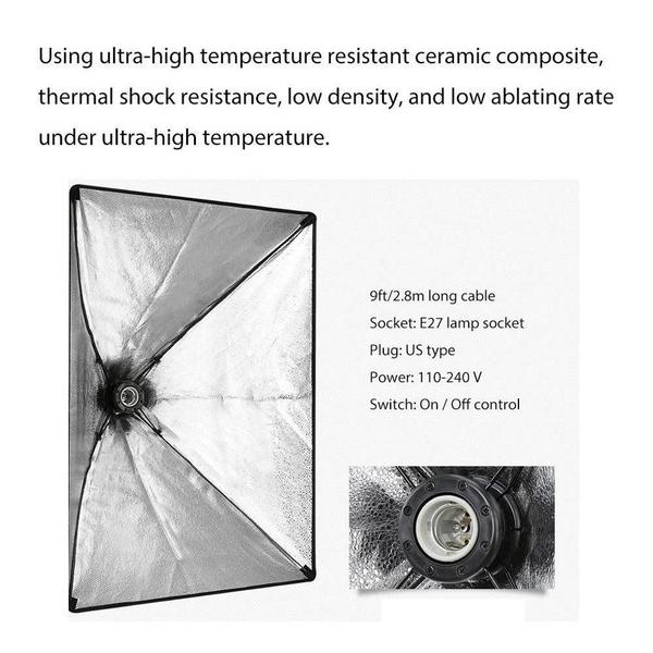 Imagem de Difusor Softbox Iluminação Foto e Vídeo 50x70cm Soquete P/ Lâmpada E27 70x50