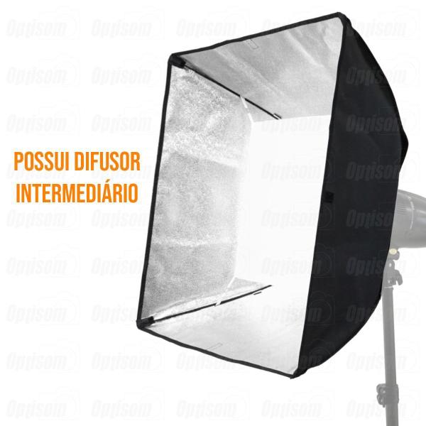 Difusor Softbox Universal Para Flash De Estudio 60x60 Cm - Godox Imagem de Difusor Softbox Universal Para Flash De Estudio 60x60 Cm