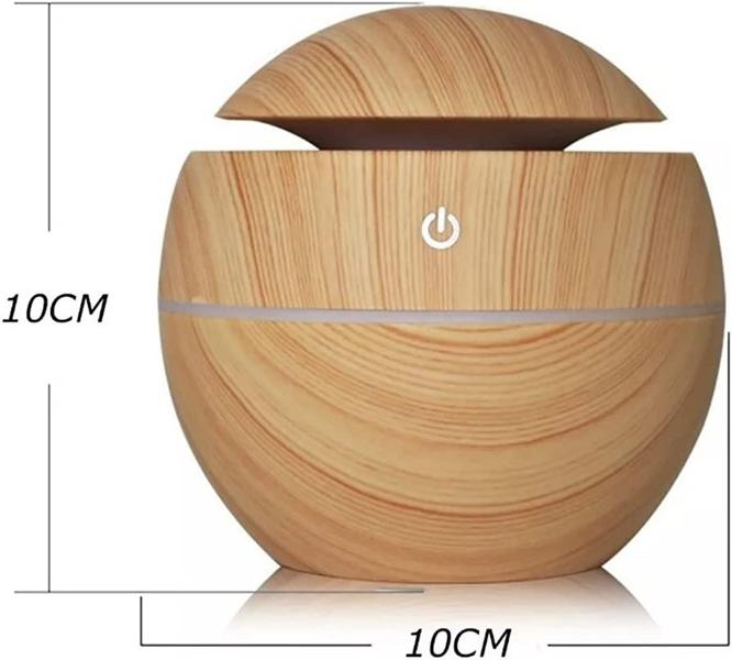 Imagem de Difusor Umidificador Aromatizador Led Marrom Escuro - Difusor De Aromas