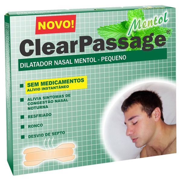 Imagem de Dilatador Nasal ClearPassage Mentol Tamanho Pequeno com 9 Unidades