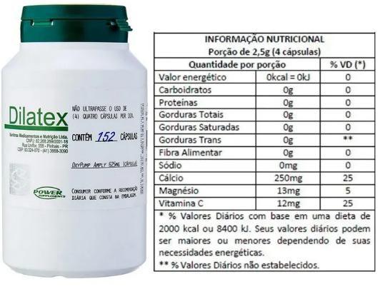Dilatex Extra Pump Óxido nítrico (NO2) - 152 Cápsulas - Power Supplements Imagem de Dilatex Extra Pump Óxido nítrico (NO2) - 152 Cápsulas - Power Supplements
