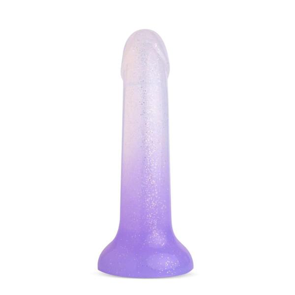 Imagem de Dildo com Ventosa Go Play Star Lilás A Sós em Silicone Flexível com Ventosa 17,5cm 3,3cm