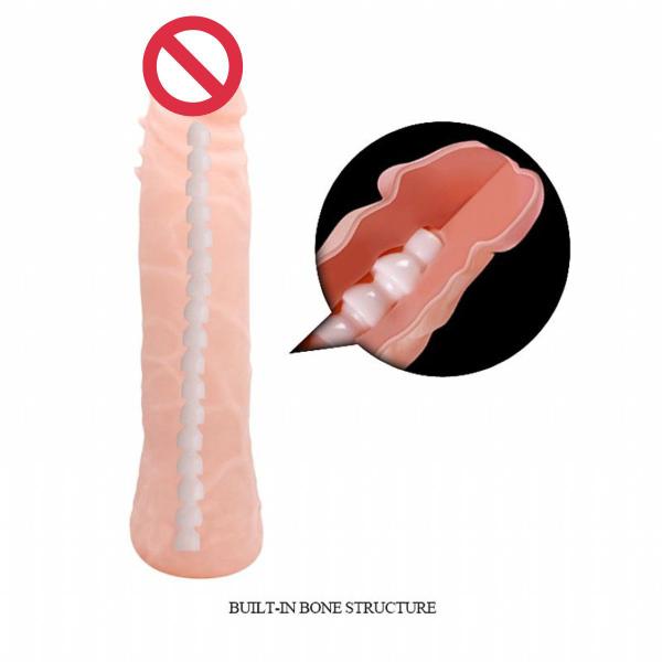 Imagem de Dildo Penis Flexible Vibrator Maciço Texturas e Vertebra 17 x 4,5 cm