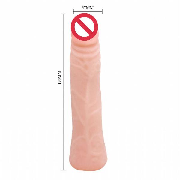 Imagem de Dildo Penis Flexible Vibrator Maciço Texturas e Vertebra 17 x 4,5 cm