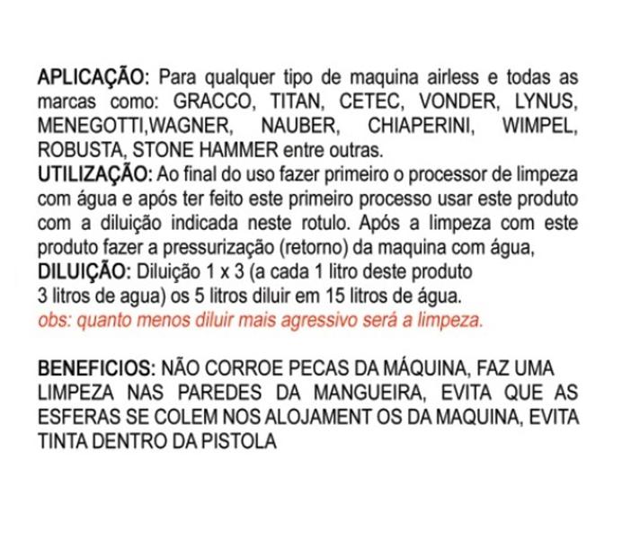 Imagem de Diluente Para Limpeza  De Máquinas Airless Diversas Marcas