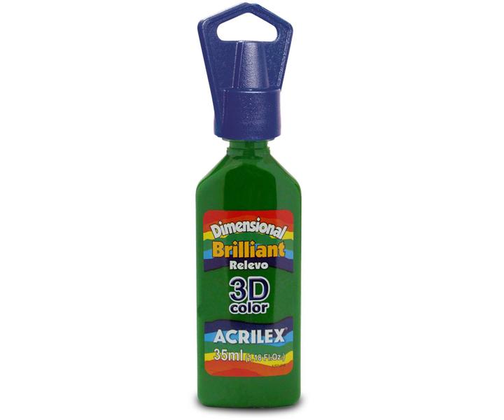 Imagem de DIMENSIONAL RELEVO 3D BRILLIANT 35ML ACRILEX 513  Verde Musgo