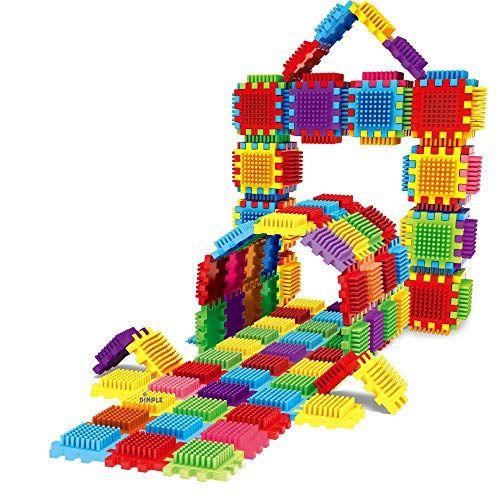 Imagem de Dimple 2 Conjuntos de 60 Blocos Total 720 Peças Conjunto Grandes Blocos de Empilhamento e Conjunto de Construção Interconectada para Meninos e Meninas, Grande Brinquedo para Desenvolvimento Infantil para Crianças e Crianças